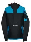 Columbia Men's Challenger 1/2 Zip Pullover Jacket Black/Fjord Blue Small NWT