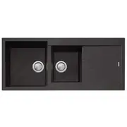 Oliveri Santorini 1 & 3/4 Bowl Top Mount Sink - Black