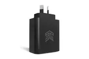STM GaN 65W Dual Port USB-C and USB-A Power Adapter - Black