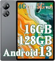 JXCNSNW 10.1" inch Android Tablet, 4G LTE Dual SIM, 16GB RAM,128GB Storage,Android 13.0,Supports Extend 1TB, IPS Touchscreen,Dual Camera, WiFi/WLAN/Bluetooth/GPS,TYD-109pro