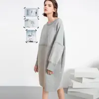 在飛比找ETMall東森購物網優惠-JfYanYan原創太空棉連衣裙設計師