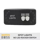 Spot Lights LASER ETCHED Horizontal Rocker Switch No LED 12v 24v On-Off Toggle