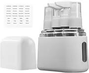 SOVYOULIVE Travel Bottles Set, 4 in 1 Travel containers for toiletries, Leak-Proof Refillable Plastic Bottles with Sticker for Shampoo Conditioner Lotion Liquids (White)