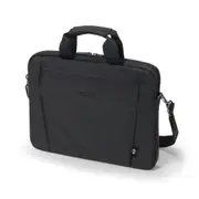 Dicota Eco BASE Slim Case Carry Bag for 13.3"-14.1" Laptops - Black Light Notebook Case with Protective Padding [D31304-RPET]