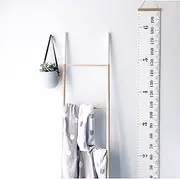 Baby Height Chart,Kids Wall Chart， Kids Growth Chart in Canvas, Removable Measuring Ruler Wall Height Growth Chart for Home Decoration