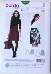 Burda 6836 Misses Dresses Skirts Jupe Falda Sewing Pattern Sz 10-20