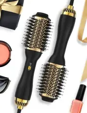 LANDOT Hair Blow Dryer Brush and Volumizer, One-Step Hot Air Brush for Straighte