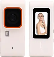 YUEHISY Digital Camera, FHD 1080P CMOS Sensor 12MP Auto Focus Camera with 128GB Memory Card, for Travel Vlogging Photography (White)