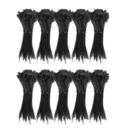 8 Inch Releasable Cable Ties Adjustable Zip Ties Black 1000Pcs