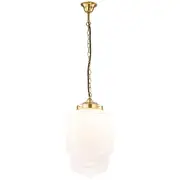 Northcote Chain Retro Lighting Pendants Brass Bergerac Lights Art Deco Period