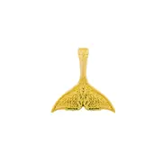 14K Gold Grey Whale Tail Charm