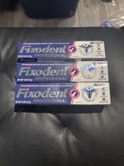 Lot Of 3 FIXODENT Professional Denture Adhesive Cream