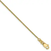 10k Yellow Gold 1mm Wheat Chain Ankle Bracelet