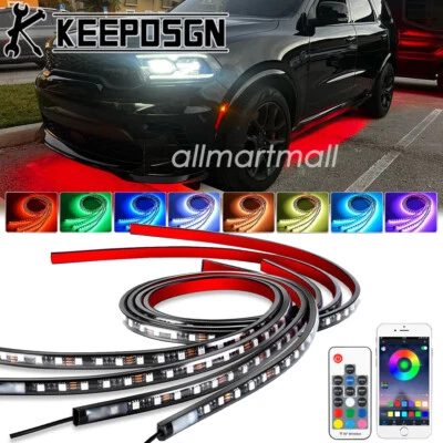 Car RGB LED Strip Underglow Body Kit Neon Lights APP Remote for Dodge Durango