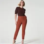 Spanx 20365T On-The-Go Ankle Slim Straight Pants Bronze Glow Size Type TALL