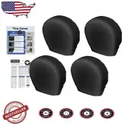 Durable Black Vinyl Tire Covers - Protect Wheels from Sun Damage (26-28.75 Inch)