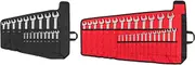 TEKTON Combination Wrench Set with Pouch, 46-Piece (1/4-1-1/4 in., 6-32 mm) | WCB94303