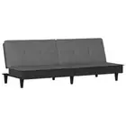 Fabric Sofa Bed Seater Lounge Couch Convertible Futon Beds Recliner Dark Grey