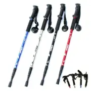 Au Aluminum Alloy Three Section Shock Proof T And Straight Handles Trekking Cane