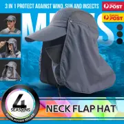 Mens Neck Flap Hat Wide Brim Cap Face Unisex Hiking Fishing UV Sun Protection OZ