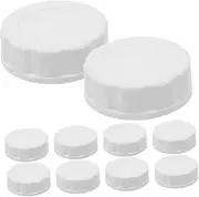 Amosfun Breast Milk Storage Containers 10pcs Milk Jar Cap with Silicone Ring for Fridge