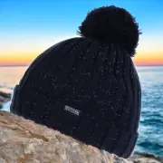 Winter Bobble Hat Regatta Kids Luminosity III Reflective Bobble Hats Navy 11-13