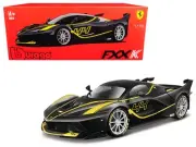 2017 Ferrari FXX-K #44 Black Yellow Stripes 1/18 Diecast Model Car Bburago