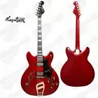 HAGSTROM 67’ VIKING II SEMI-HOLLOW GUITAR IN WILD CHERRY TRANSPARENT VIK67WCT
