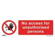 Sealey Prohibition Safety Sign - No Access - Self-Adhesive Vinyl SS17V1