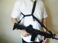 在飛比找Yahoo!奇摩拍賣優惠-台南 武星級 三點式槍背帶 (BB槍瓦斯槍空氣槍CO2槍模型
