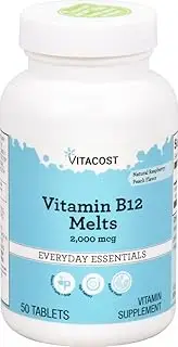 Vitacost Vitamin B12-2000 mcg - 50 Quickdots Sublingual Melts Tablets - Raspberry-peach Flavor