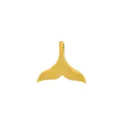 14K Gold Grey Whale Tail Fluke Pendant