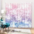 Purple Blue Nice Cloud 3D Curtain Blockout Photo Printing Curtains Drape Fabric