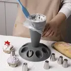 with Base Piping Bag Stand PP Pastry Bags Holder Piping Bags Rack Bakery