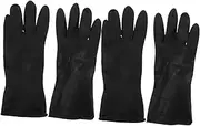 OSOLADY 2 Pairs Barber Gloves Reusable Anti-skid Hair Color Gloves Hair Dyeing Gloves with Particles Gloves for Cleaning Reusable Dye Gloves Professional Hair Coloring Accessories