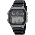 國隆手錶專賣 CASIO AE-1300WH-8A 電子錶 方形 膠質錶帶 碼錶 防水100米 照明 AE-1300W