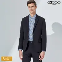 在飛比找momo購物網優惠-【G2000】時尚雙釦平紋式西裝式外套-黑色(1111100