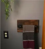 Beautiful Handmade Towel Holder/Toilet Paper Holder. Industrial Look