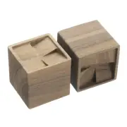 2Pcs Wood Essential Oil Diffuser Black Walnut Square Aroma Diffuser for Car Home