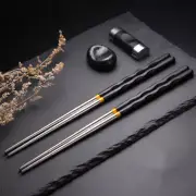 Reusable Non-slip Chopsticks Metal Chinese Stainless Steel Chop Sticks 1 Pair