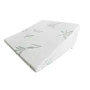Foret 1x Bamboo Pillow Wedge Cushion Cooling Gel Memory Foam Fabric Bed Back Support