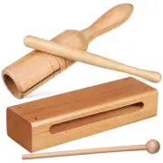 2 Sets Percussion Instrument Rhythm Sticks for Kids Wooden Block