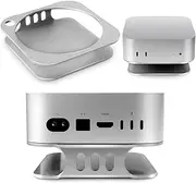 Rixavleo Mac Mini M4 Desktop Dock Stand, Metal Mount for 2024 Mac Mini M4, Built in Chill, Access to Power Button, Improved Cooling, Sturdy Desktop Holder