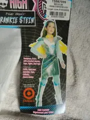 Rubie's Girl's Monster High Frankie Stein Costume Size Medium 8-10