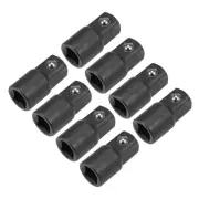 8pcs 3/8" Drive (F) x 1/2" (M) Socket Reducer Adapter, Female to Male, Black