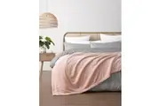 Serene Hudson Fleece and Sherpa Reverse Blanket Blush