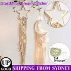 Wall Hanging Tapestry Macrame Moon Star Dream Catcher with Light Home Decor Gift