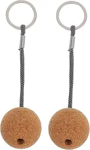 ADOCARN 2pcs Floating Cork Ball Keychain for Kayaking Boating Fishing Surfing and Sailing Lightweight Durable and Convenient Water Sports Accessory
