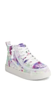 BILLY Footwear Kids' BILLY CS High Top Sneaker in Purple Watercolor at Nordstrom, Size 6 M