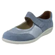 Ladies DB Shoes Hook and Loop Strap Casual Shoes 'Hamster'